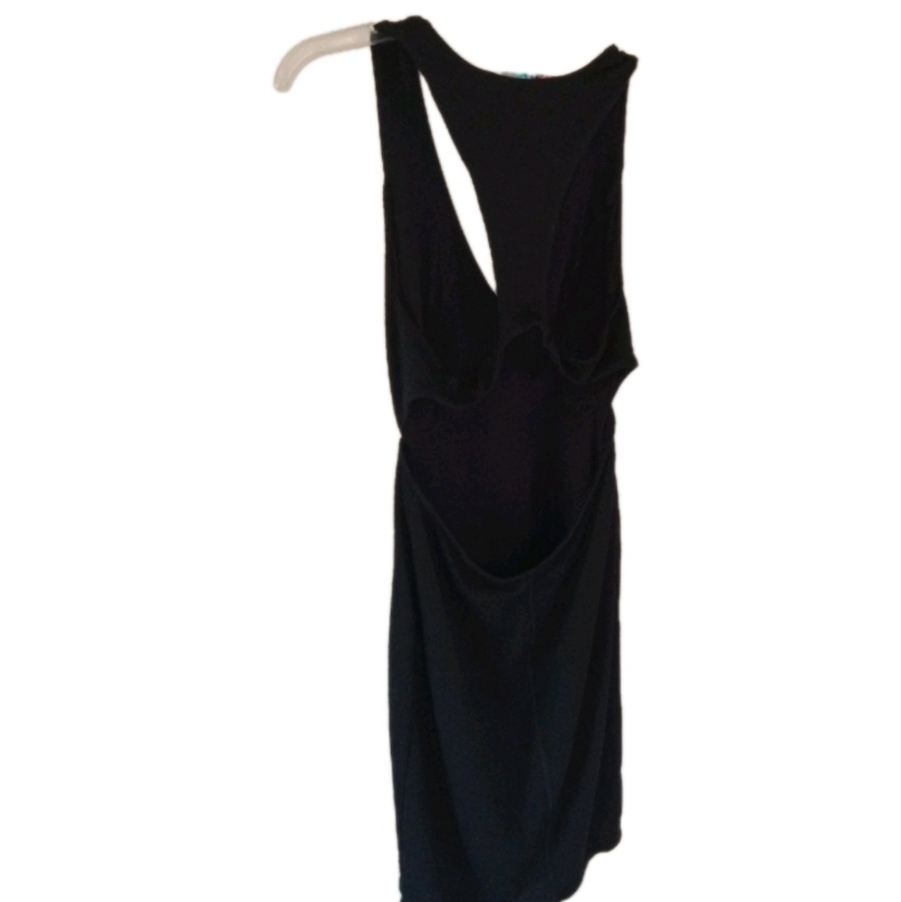 FP Beach We The Free Black Ribbed Dress Racerback SP - Picture 3 of 5